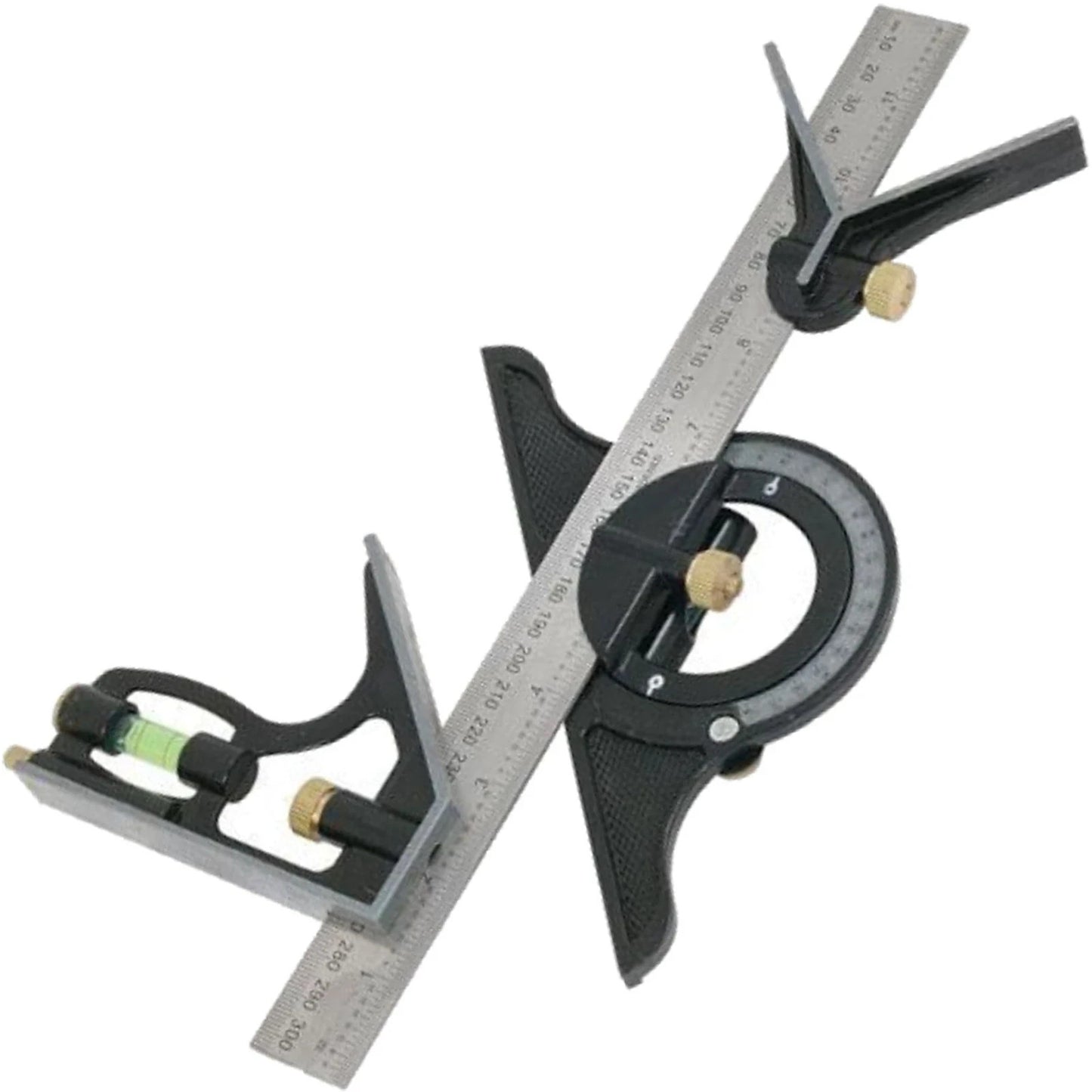 12" Adjustable Combination Tri Square Sliding Angle Finder Ruler Level CT1007