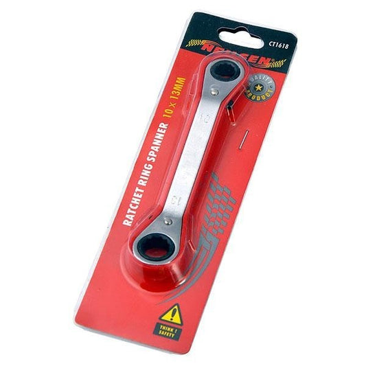 10mm x 13mm OFFSET RATCHETING RING SPANNER Reversible Ratchet Wrench
