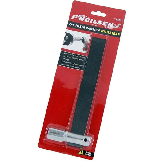 Oil Filter Wrench with Strap For removing filters up to 120mm Neilsen CT4377