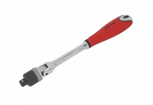 3/8" Drive Swivel Head Ratchet 257mm Handle And Oil Resistant Grip